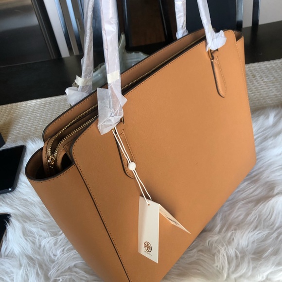 Tory Burch Emerson Top Zip Tote Cardamon Leather 64190 - Picture 2 of 7